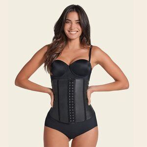 Leonisa Women's Extra-Firm Compression, Latex Waist Trainer - Black
